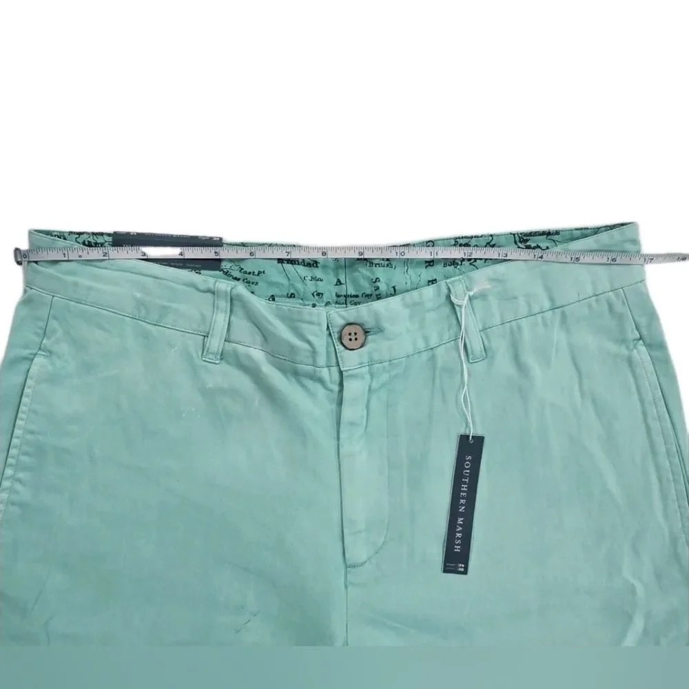 Southern Marsh Seawash Grayton Twill Chino Pant 34x32 Kelly Green NWT w/ Defect
